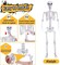 Posable Skeleton with Movable Joints Halloween Full Body Plastic Human Skeletons with 2PCS Black Crows for Halloween Indoor Outdoor Decor
